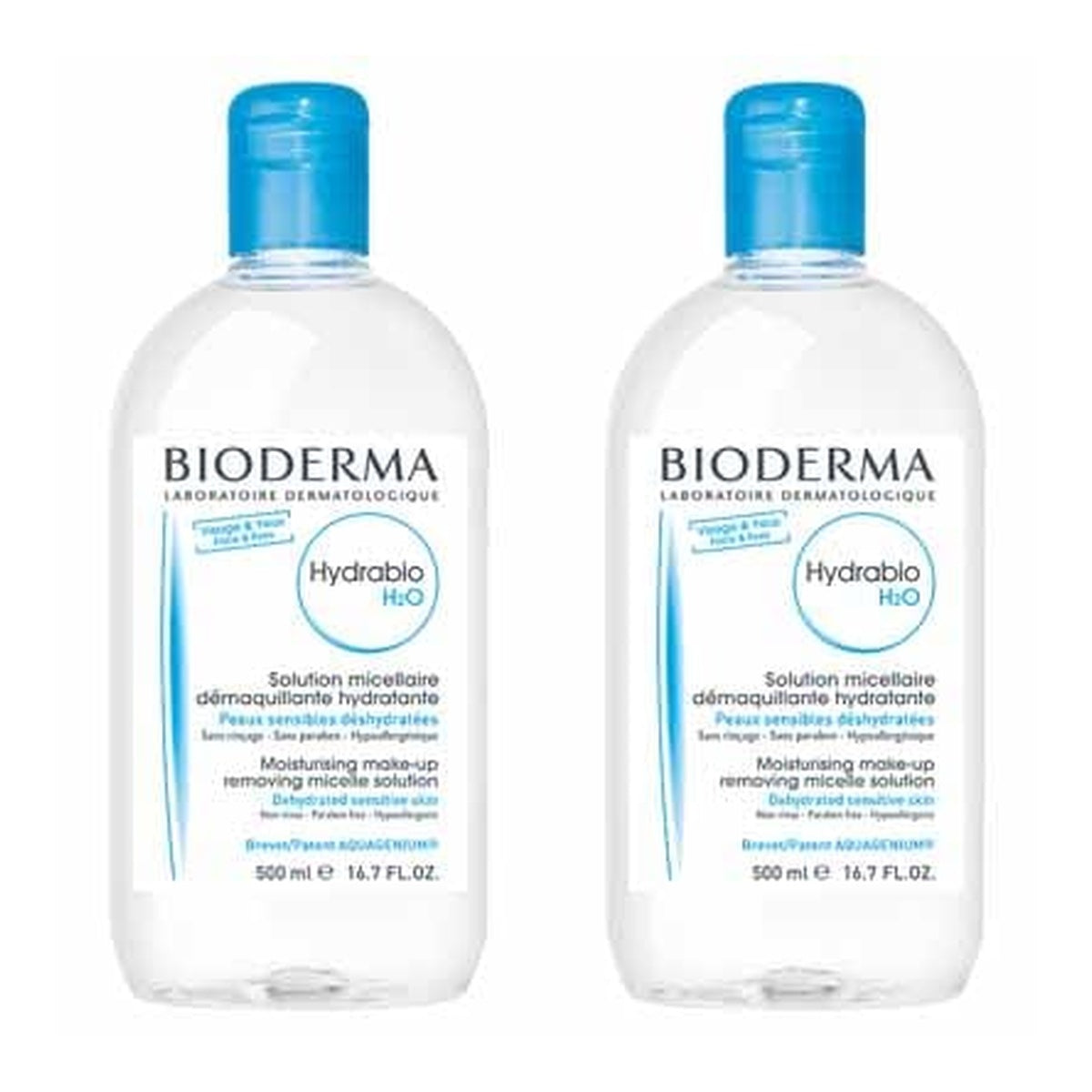 [BIODERMA] HYDRABIO H2O Cleansing Water 2 x 500 ml