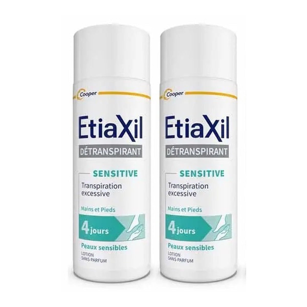 [Etiaxil] Treatment Detranspirant Lotion for Hands & Feet — Sensitive Skin, 100ml x2