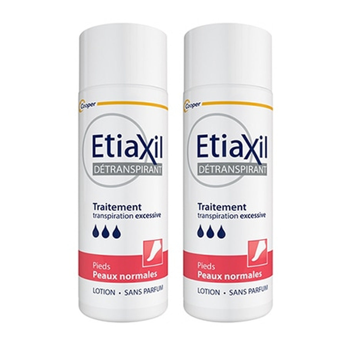 [Etiaxil] Treatment Detranspirant Foot Lotion - Normal Skin 100ml (2-Pack)