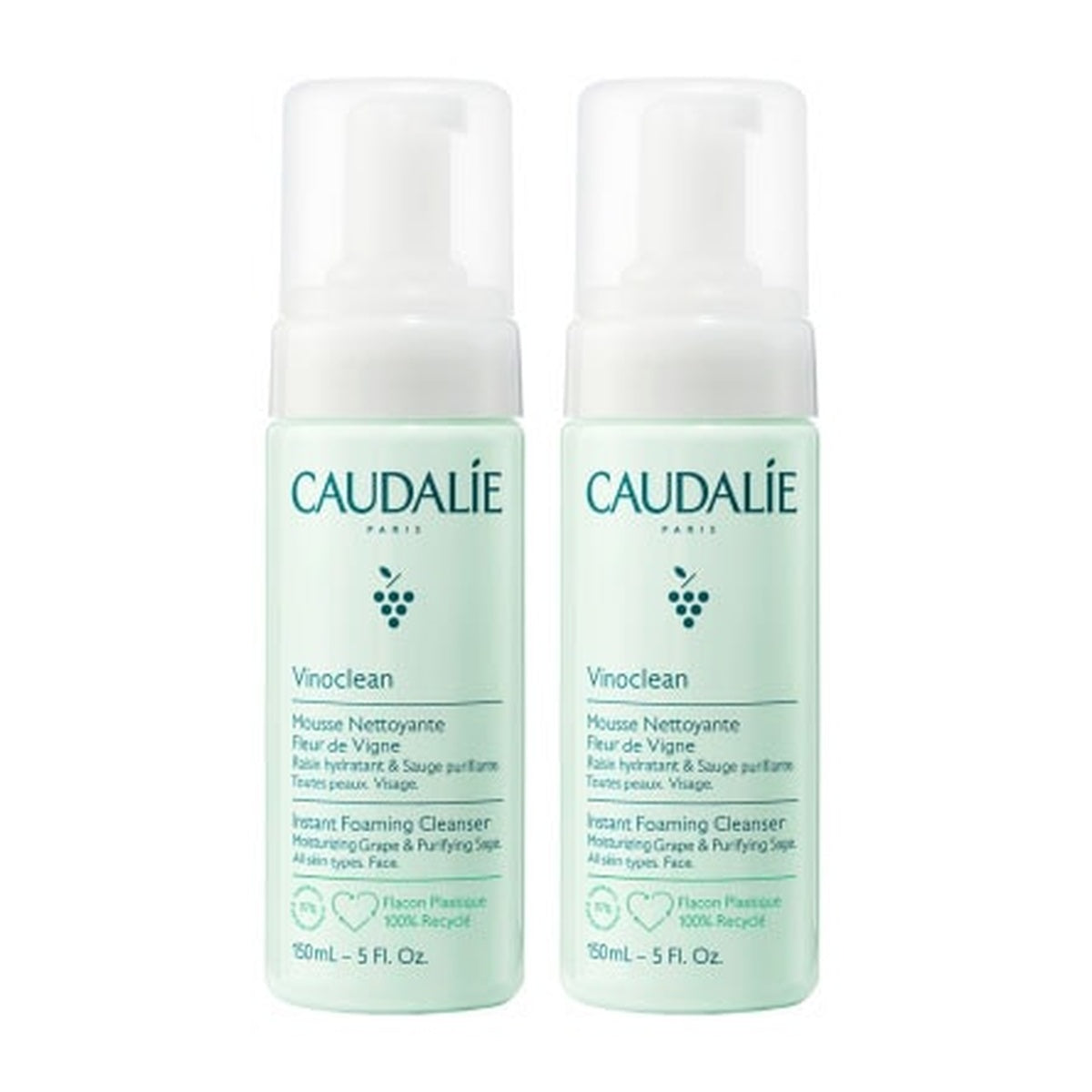 [CAUDALIE] Vinoclean Cleansing Foam 150 ml (2 pcs)