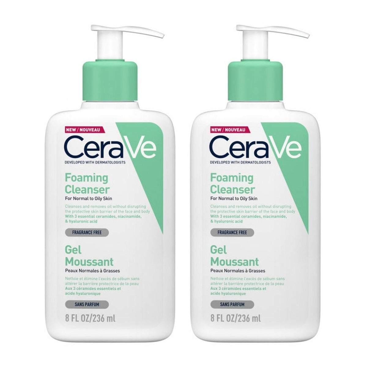 [CeraVe] FOAMING CLEANSER 236 ml 2 pcs