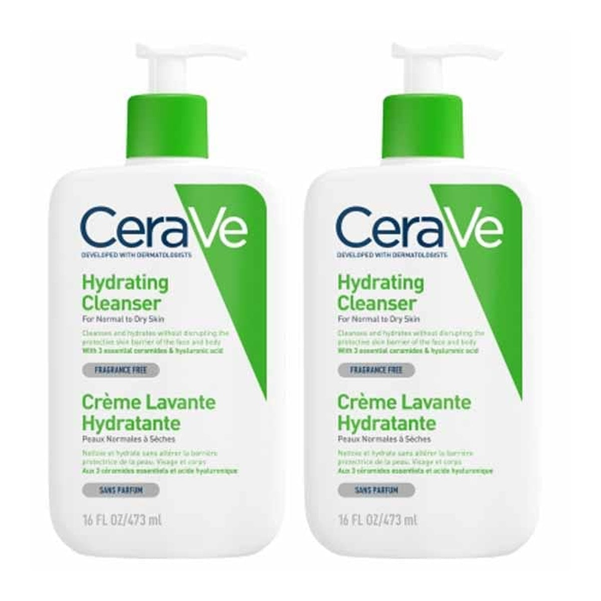 [CeraVe] Hydrating Cleanser 473 mL — 2 Pack