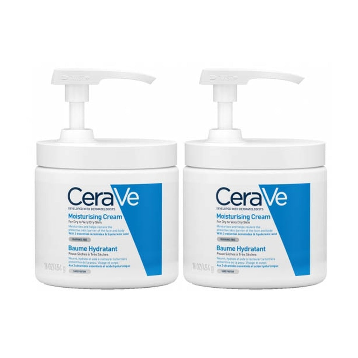 [CeraVe] MOISTURISING CREAM WITH PUMP 454 ml 2 pcs
