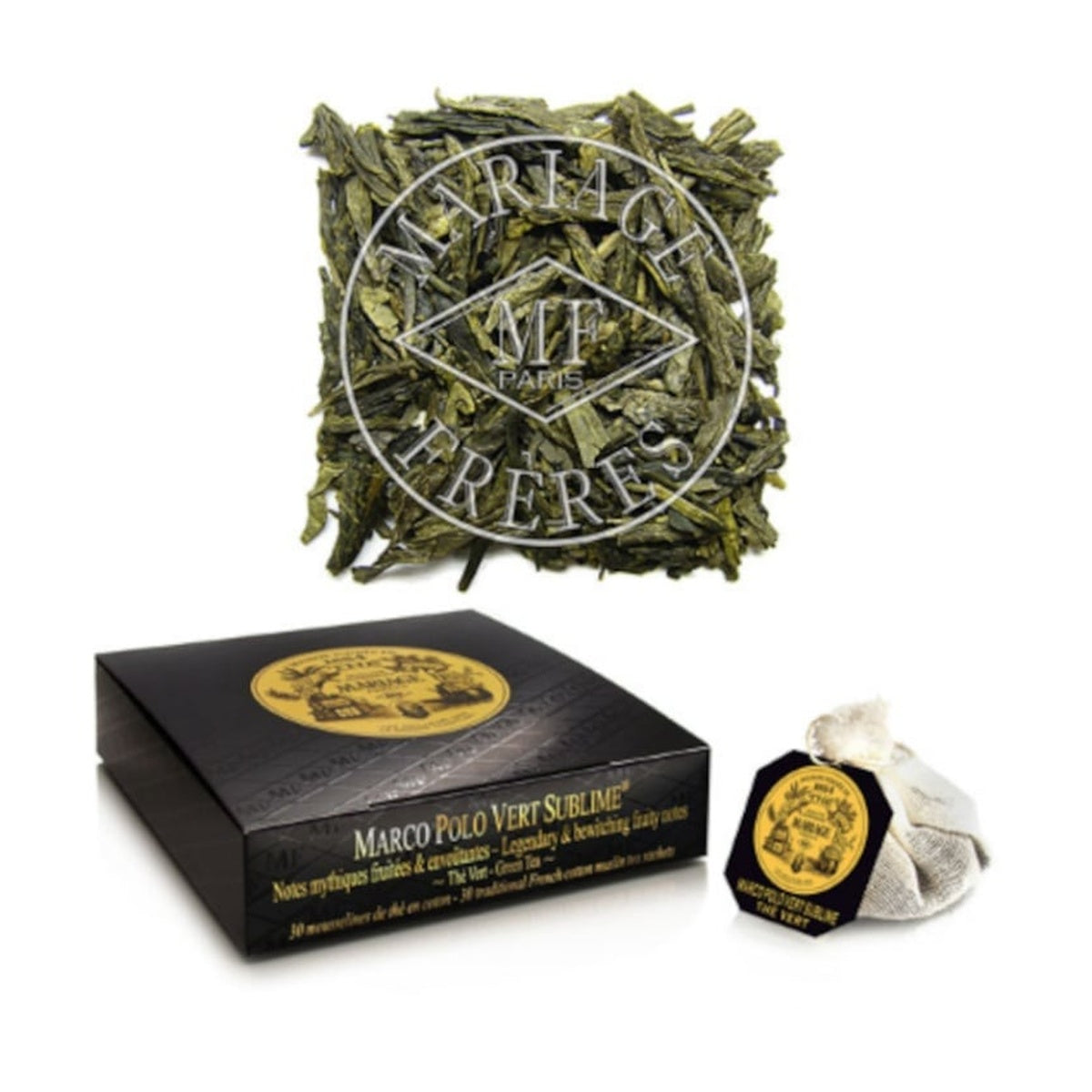 [MARIAGE FRERES] Marco Polo Vert Sublime — 30 Cotton Muslin Tea Bags