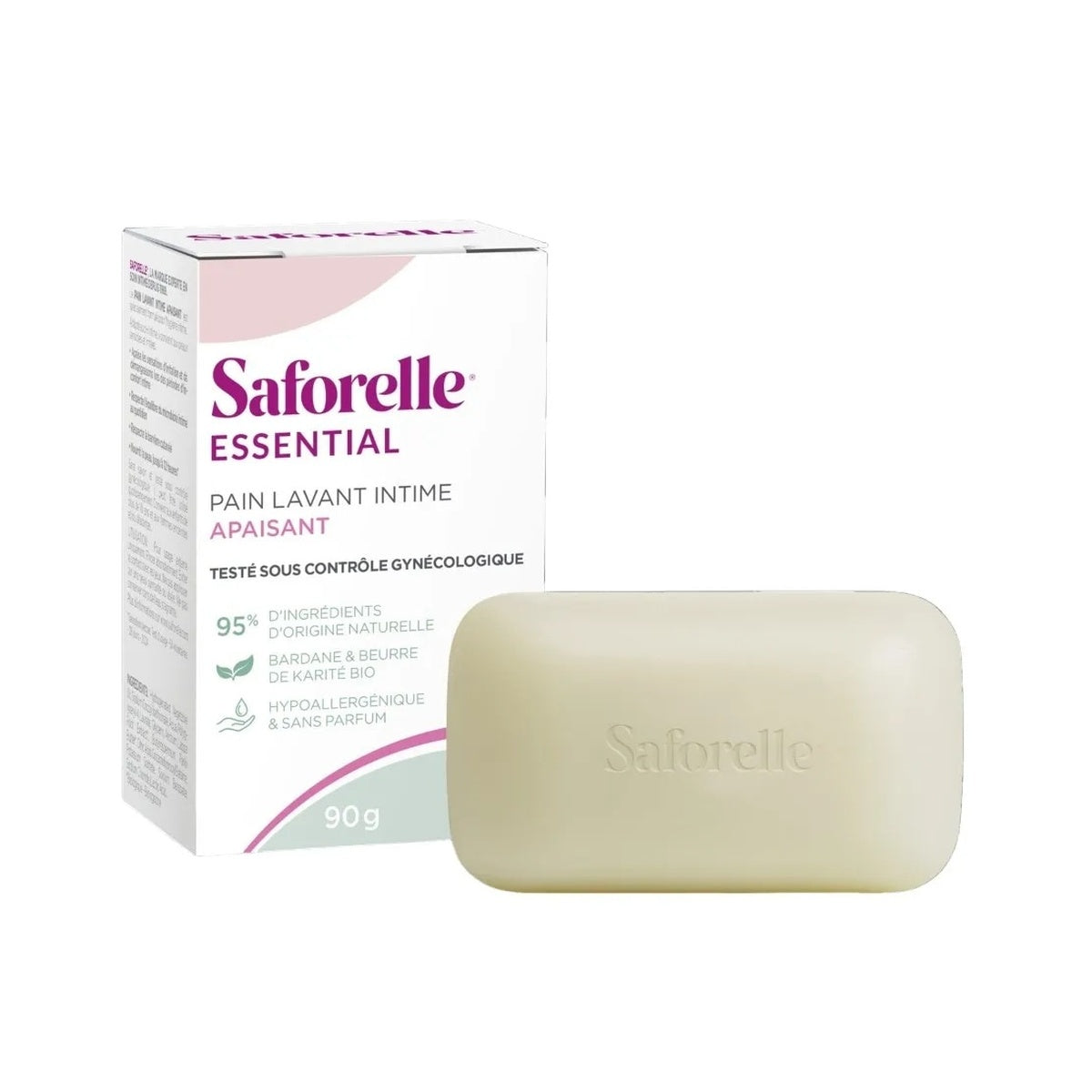 【サフォレル】デリケートゾーン クレンジングソープ（肌を落ち着かせる,栄養と潤いを与える）90g 【SAFORELLE】PAIN LAVANT INTIME APAISANT 90g
