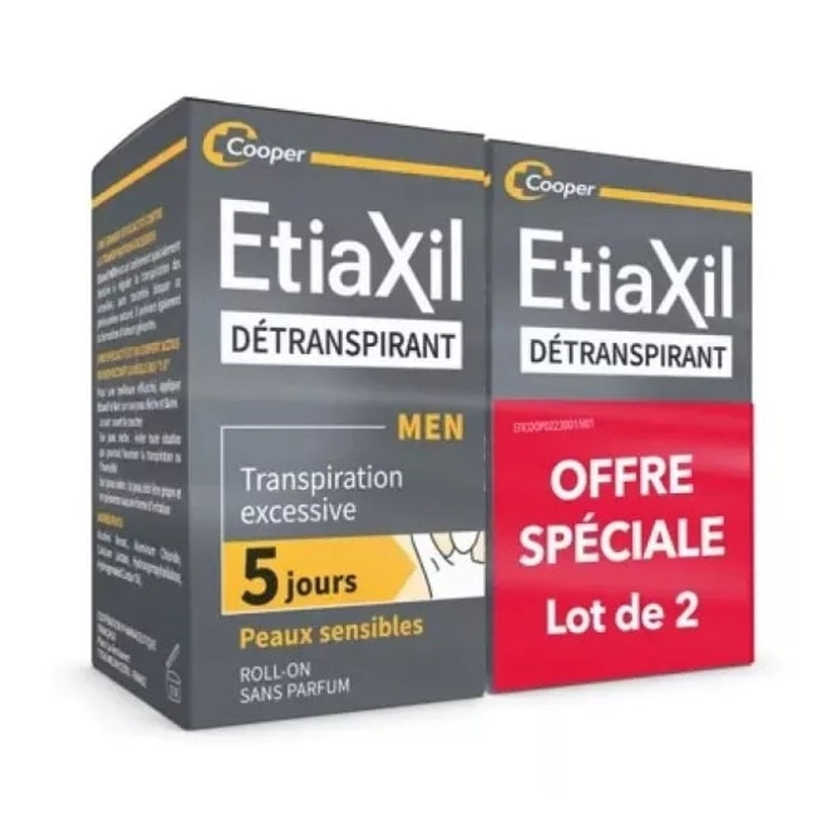 [Etiaxil] Detranspirant for Men — Sensitive Skin 15ml 2-Pack (At least 5 Days)