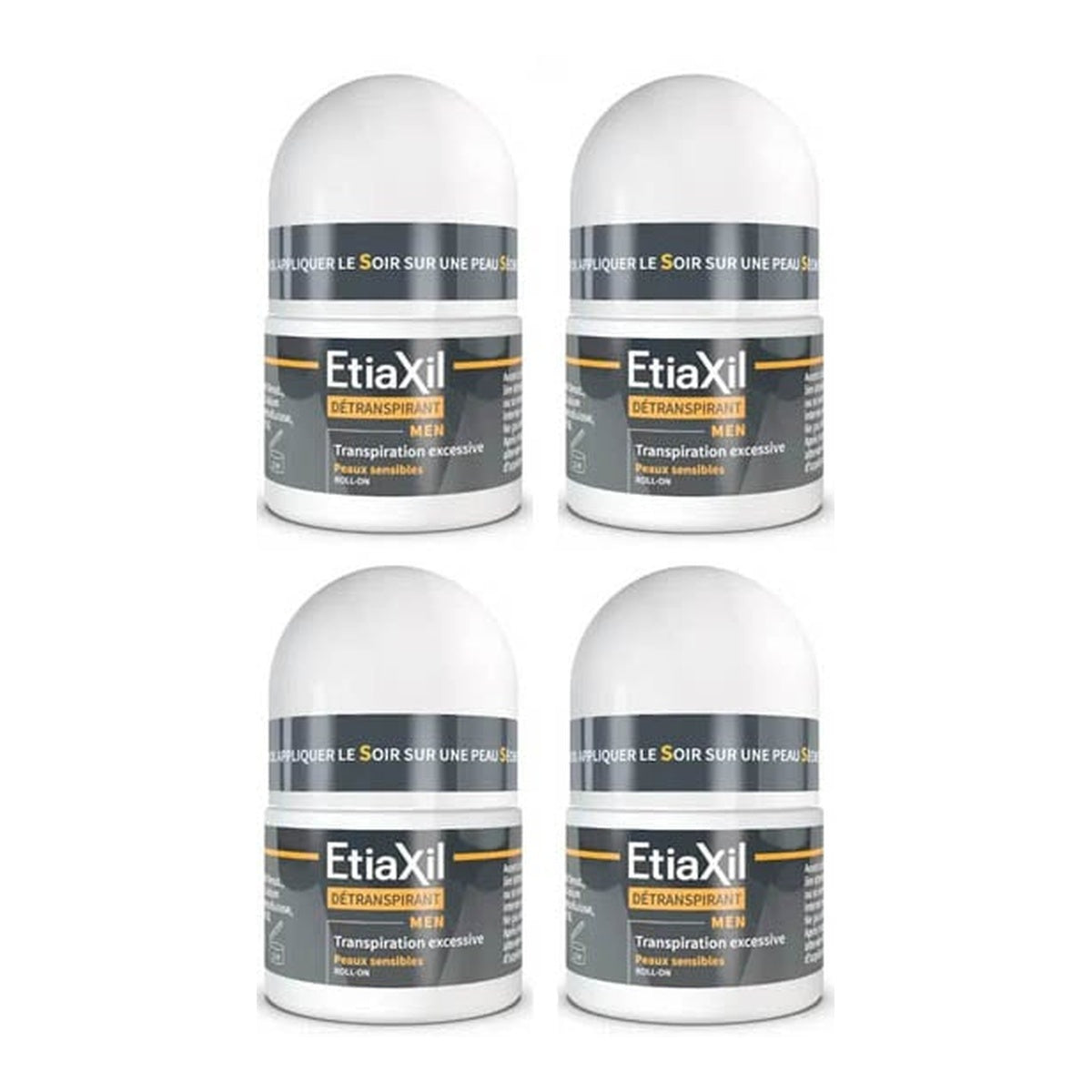 [Etiaxil] Detranspirant for Men Sensitive Roll-On 15ml (4-Pack)