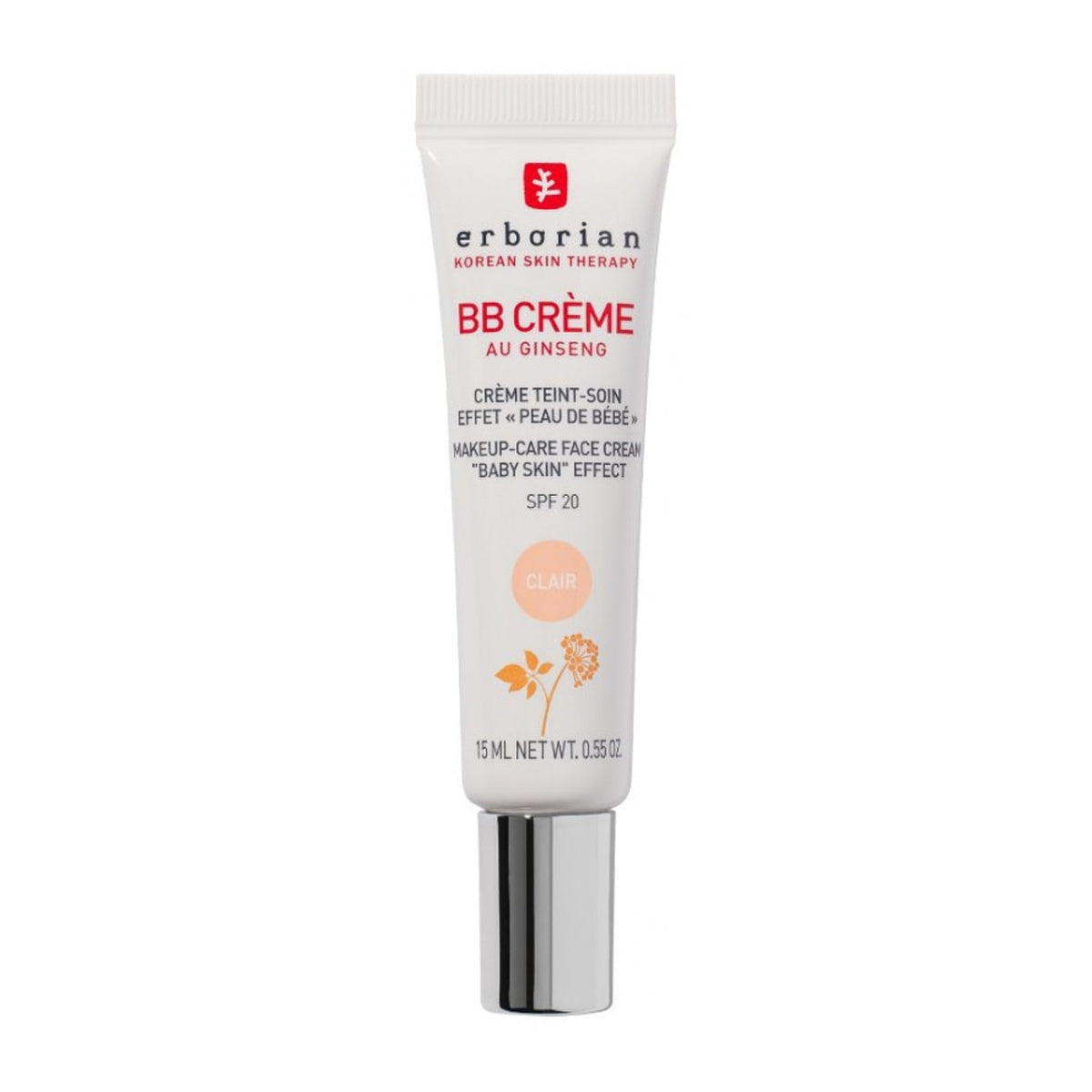 [Erborian] BB Cream with Ginseng 15 ml SPF20 (Make-up Care Face Cream, Baby-Skin Effect)