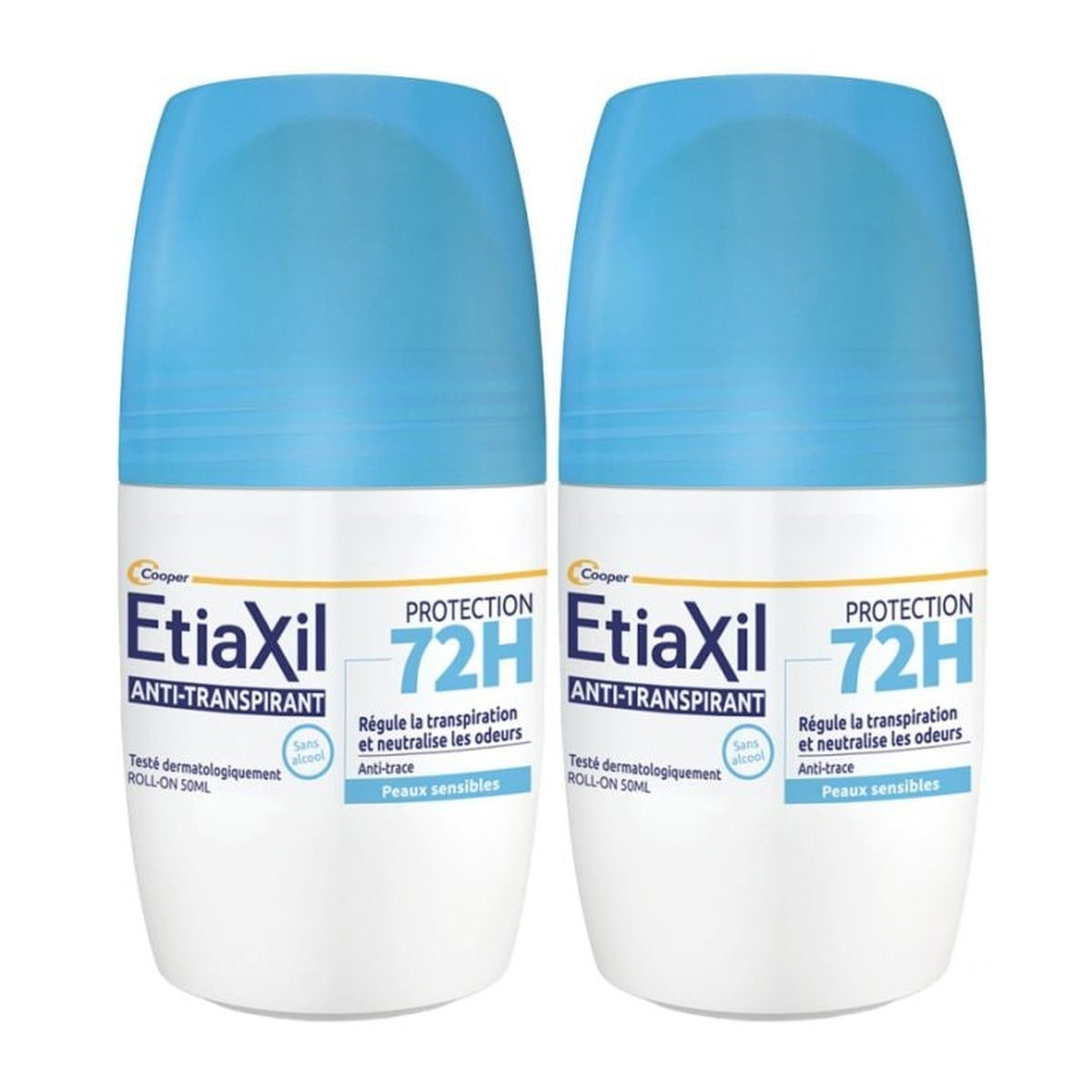 [Etiaxil] 72-Hour Antiperspirant Deodorant Roll-On 50ml (Sensitive Skin) - 2-Pack