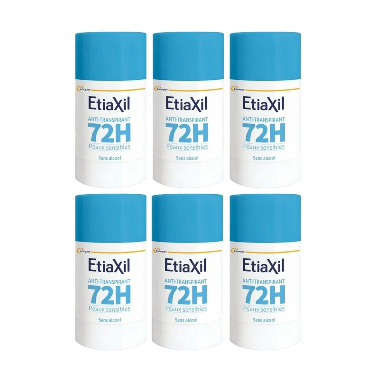 [Etiaxil] Antiperspirant Deodorant Stick 72H 40ml (6-Pack)