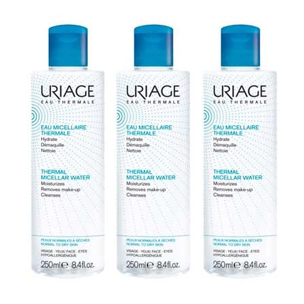 [URIAGE] Thermal Micellar Cleansing Water for Normal to Dry Skin 250ml (3-Pack)