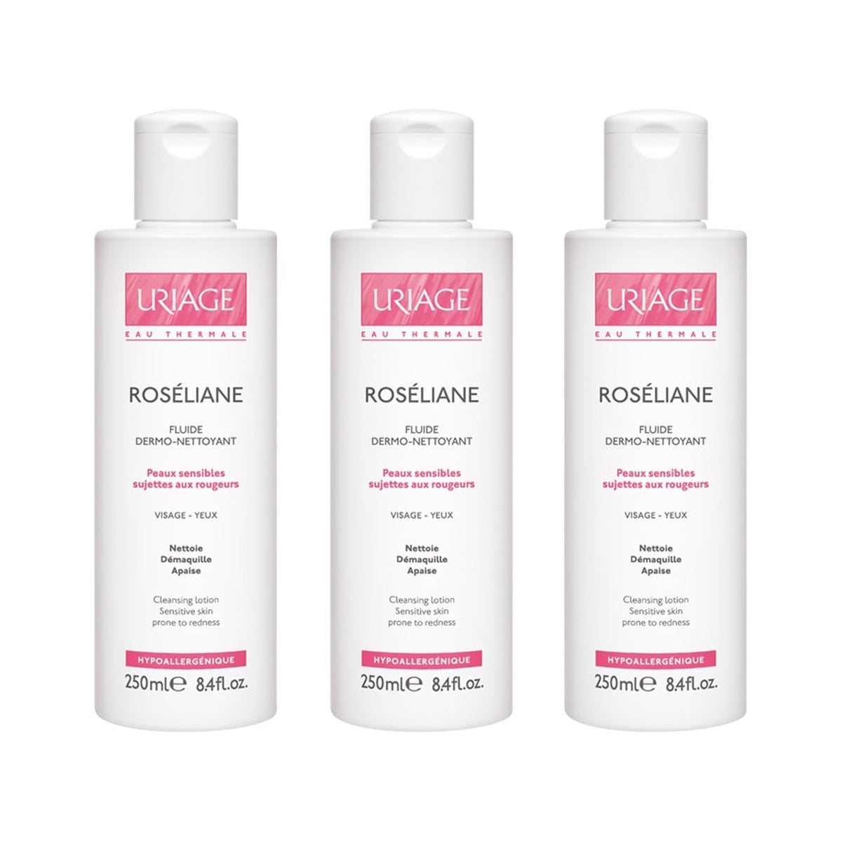 [URIAGE] Roséliane Cleansing Milk 250ml (3-Pack)