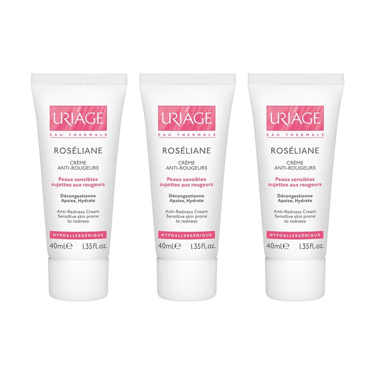 [URIAGE] Roséliane Anti-Redness Cream 40ml (3-Pack)