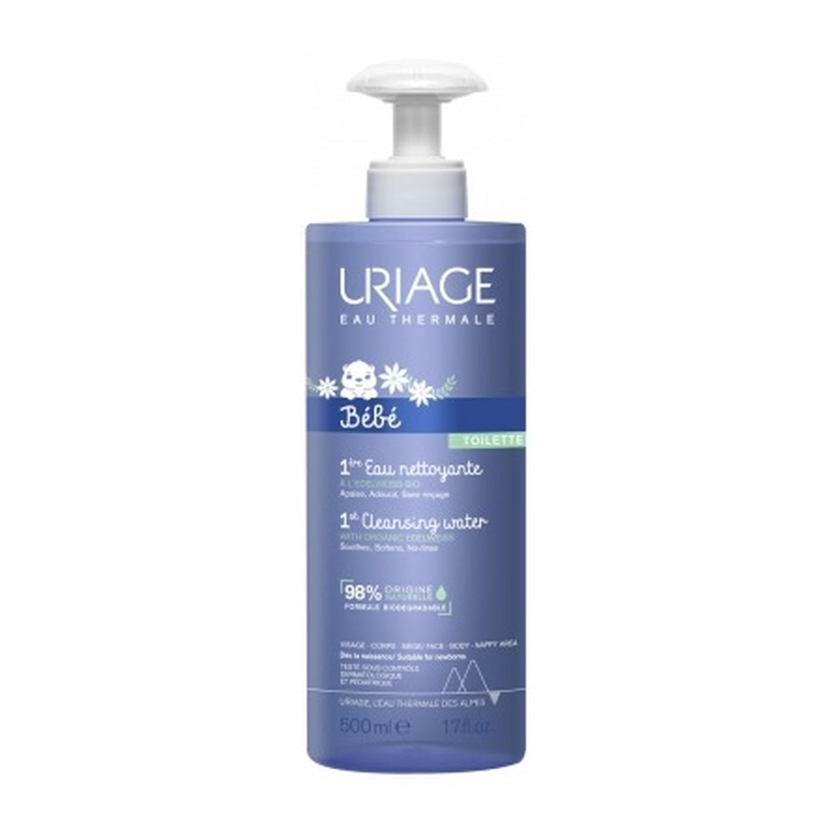 [URIAGE] Baby Cleansing Water 500ml (1ERE EAU NETTOYANT SANS RINCAGE)