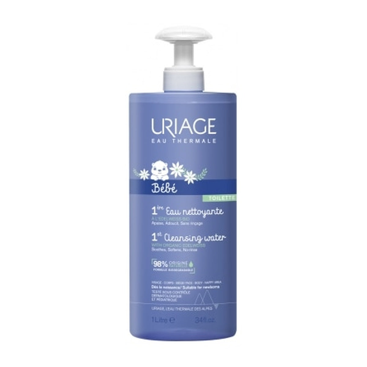 [URIAGE] Baby Cleansing Water 1000ml (No-Rinse)