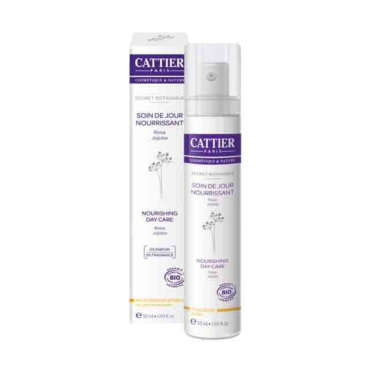 [CATTIER] Secret Botanique Moisturizing Day Cream 50ml (Fragrance-Free, Dry to Sensitive Skin)