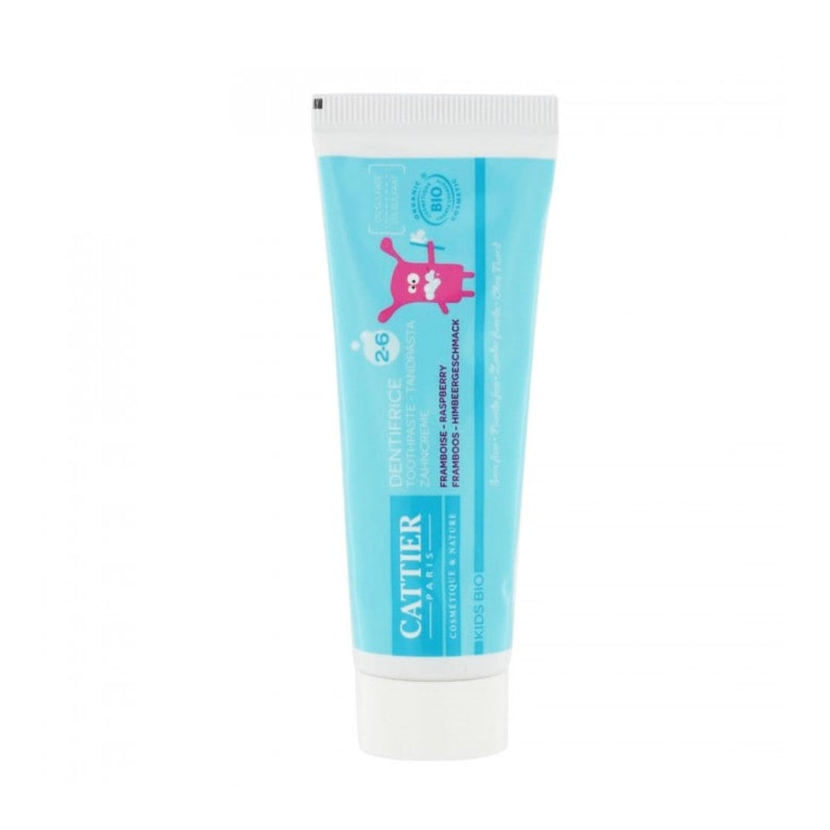 [CATTIER] Kids Toothpaste Raspberry 2-6 Years (Fluoride-Free)
