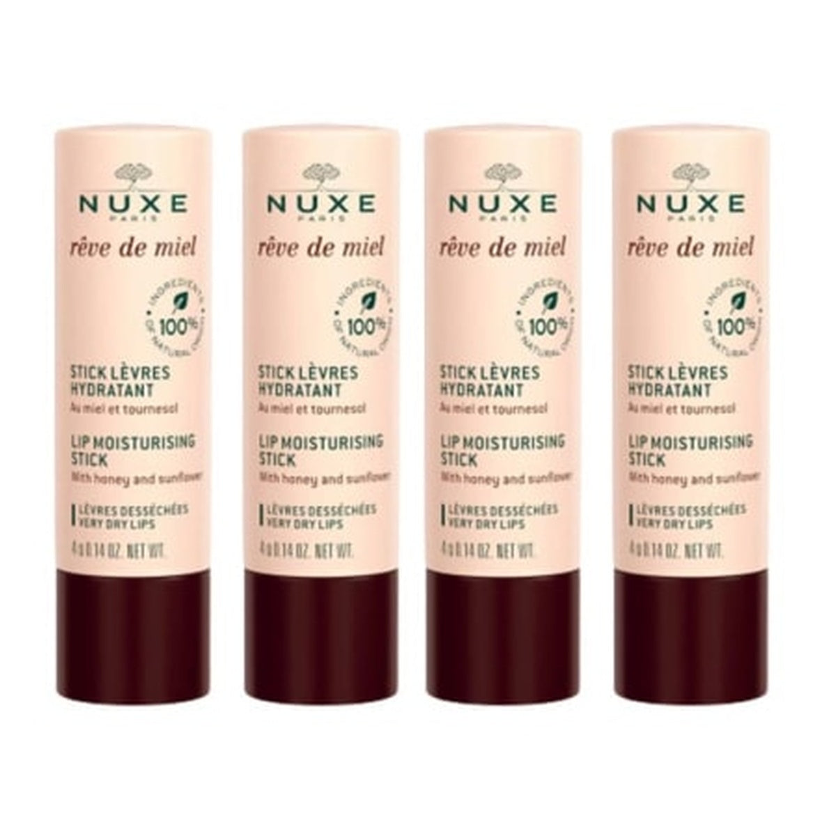 [NUXE] Reve de Miel Moisturizing Lip Stick 4-Pack (4g each)