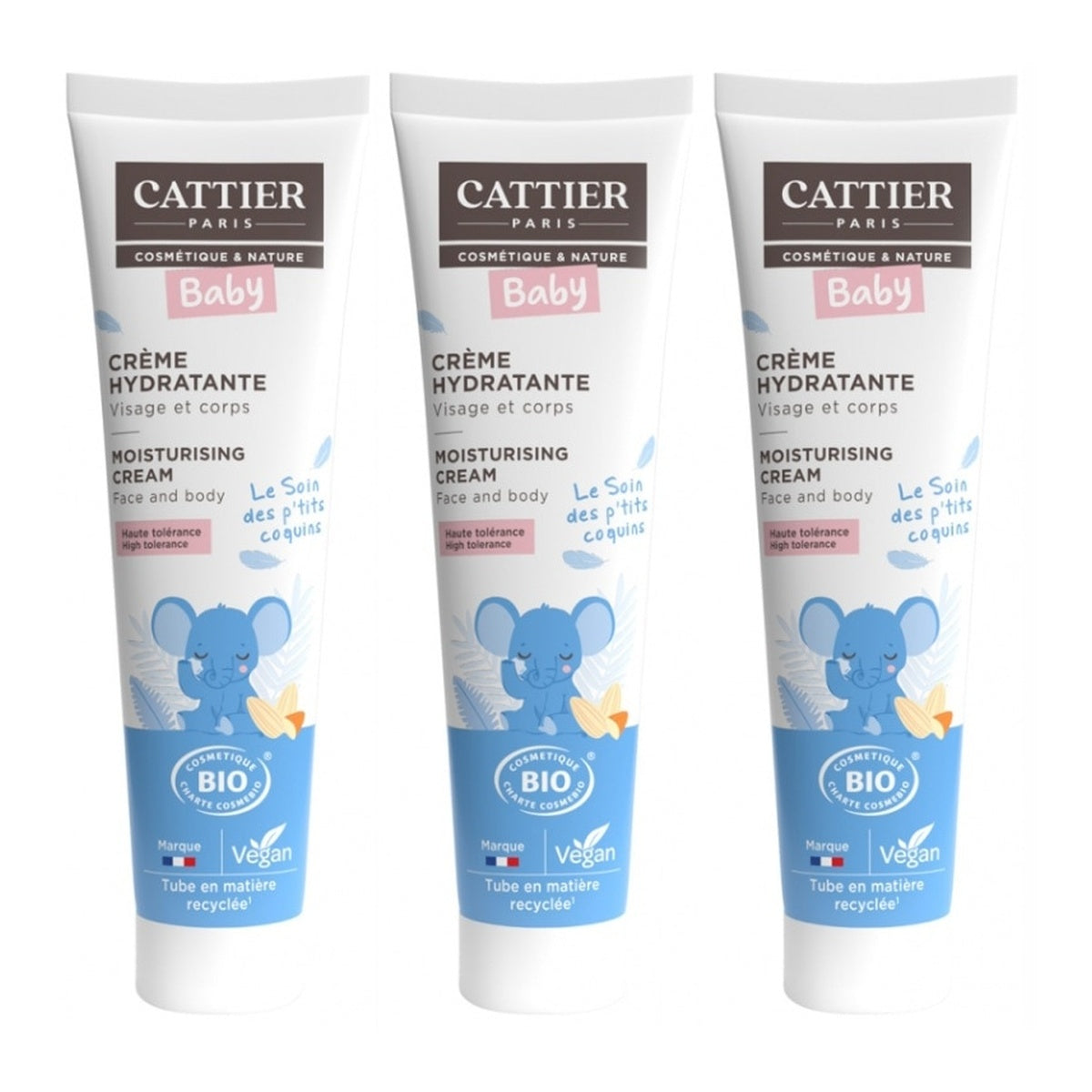 [CATTIER] Bebe Moisturizing Body Cream 100ml (3-Pack)