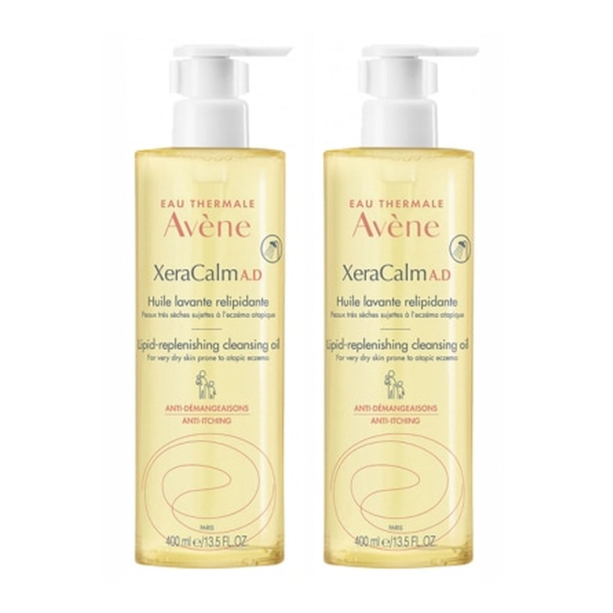 [Avène] Xeracalm A.D Relipidating Cleansing Oil 400ml (2-Pack)