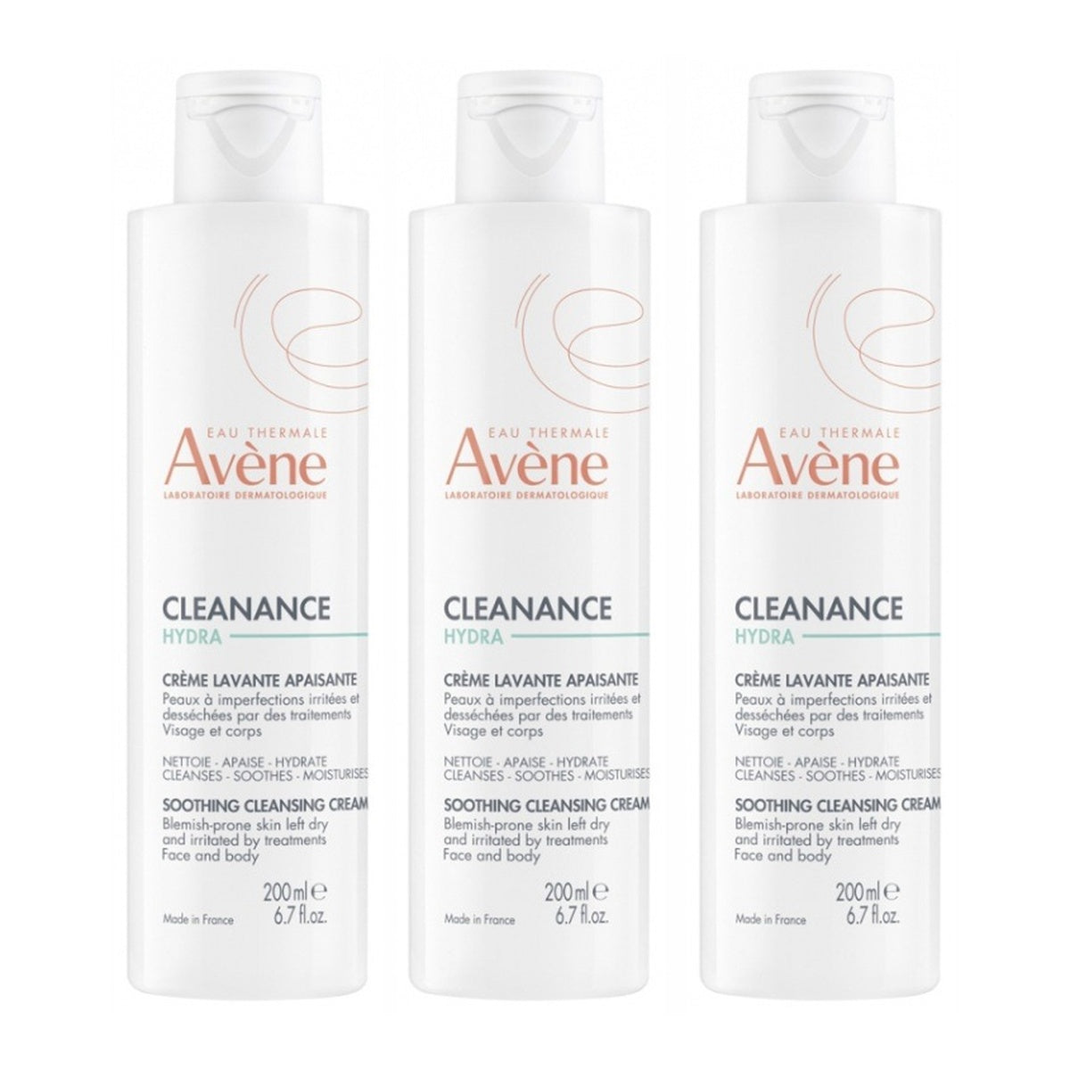 [Avène] Cleanance Hydra Soothing Cleansing Cream 200ml (3-pack)
