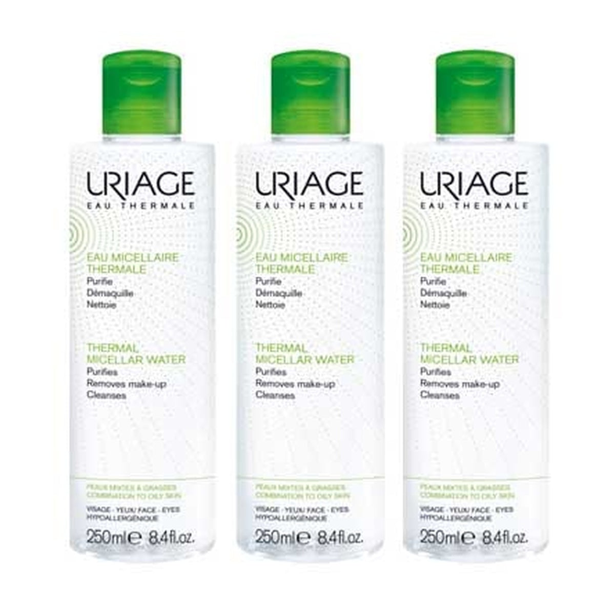 [URIAGE] Thermal Micellar Cleansing Water 250ml (Oily/Combination Skin) - 3 Pack