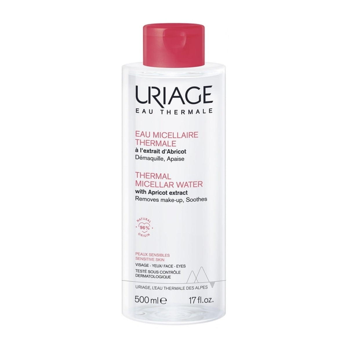 [URIAGE] Thermal Micellar Cleansing Water Fragrance-Free for Sensitive Skin 500ml (Apricot Extract)