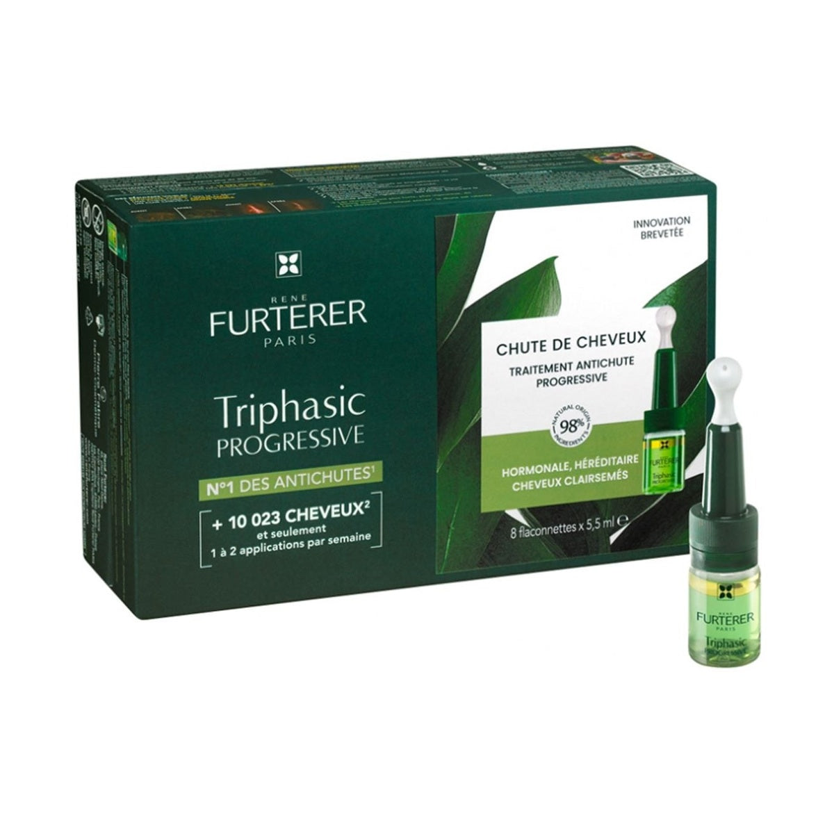 [RENÉ FURTERER] Triphasic Progressive Anti-Hair Loss Scalp Treatment 8x5.5ml Ampoules