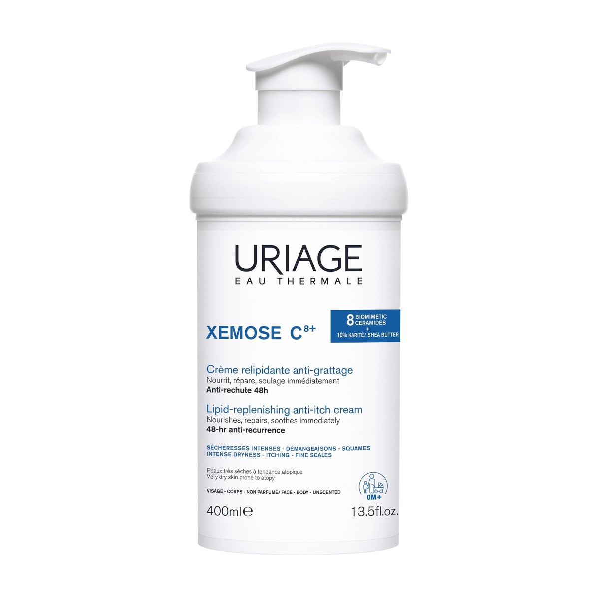 [URIAGE] XEMOSE C8+ Anti-Irritation Relipidating Cream 400ml