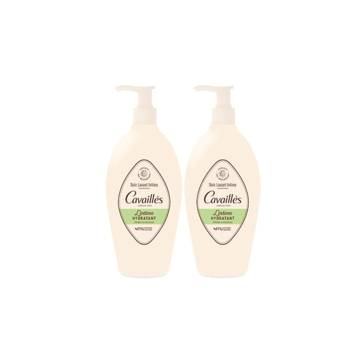 [Rogé Cavaillès] Hydrating Intimate Cleansing Gel for Dry Skin, 2 x 250ml (Soap-Free, Paraben-Free)
