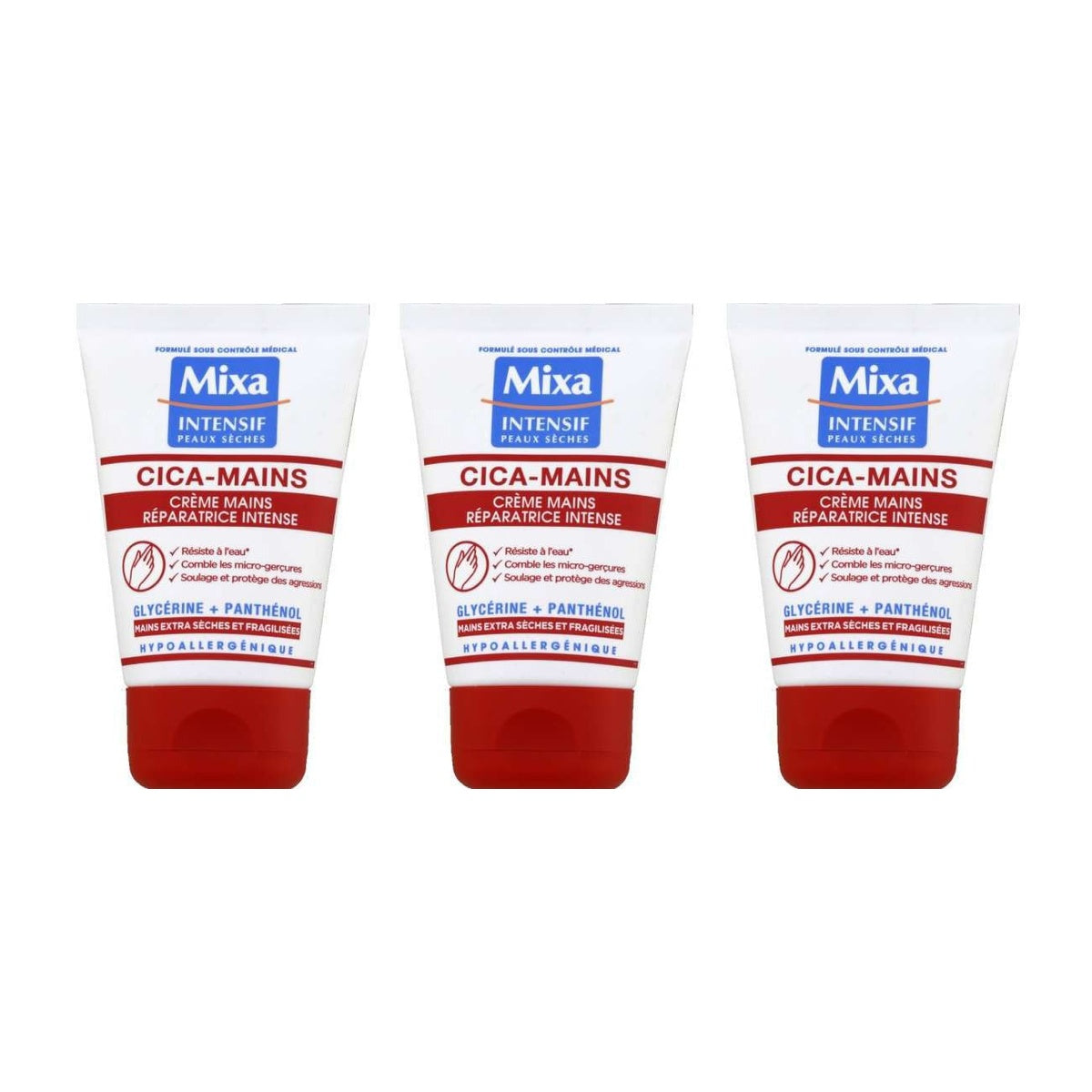 [Mixa] Cica Repairing Hand Cream for Rough Skin 50ml (3-Pack)