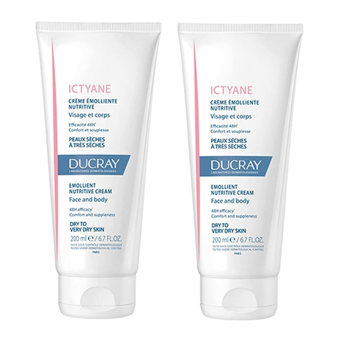 [DUCRAY] Ictyane Nourishing Emollient Cream 200ml (2pcs)