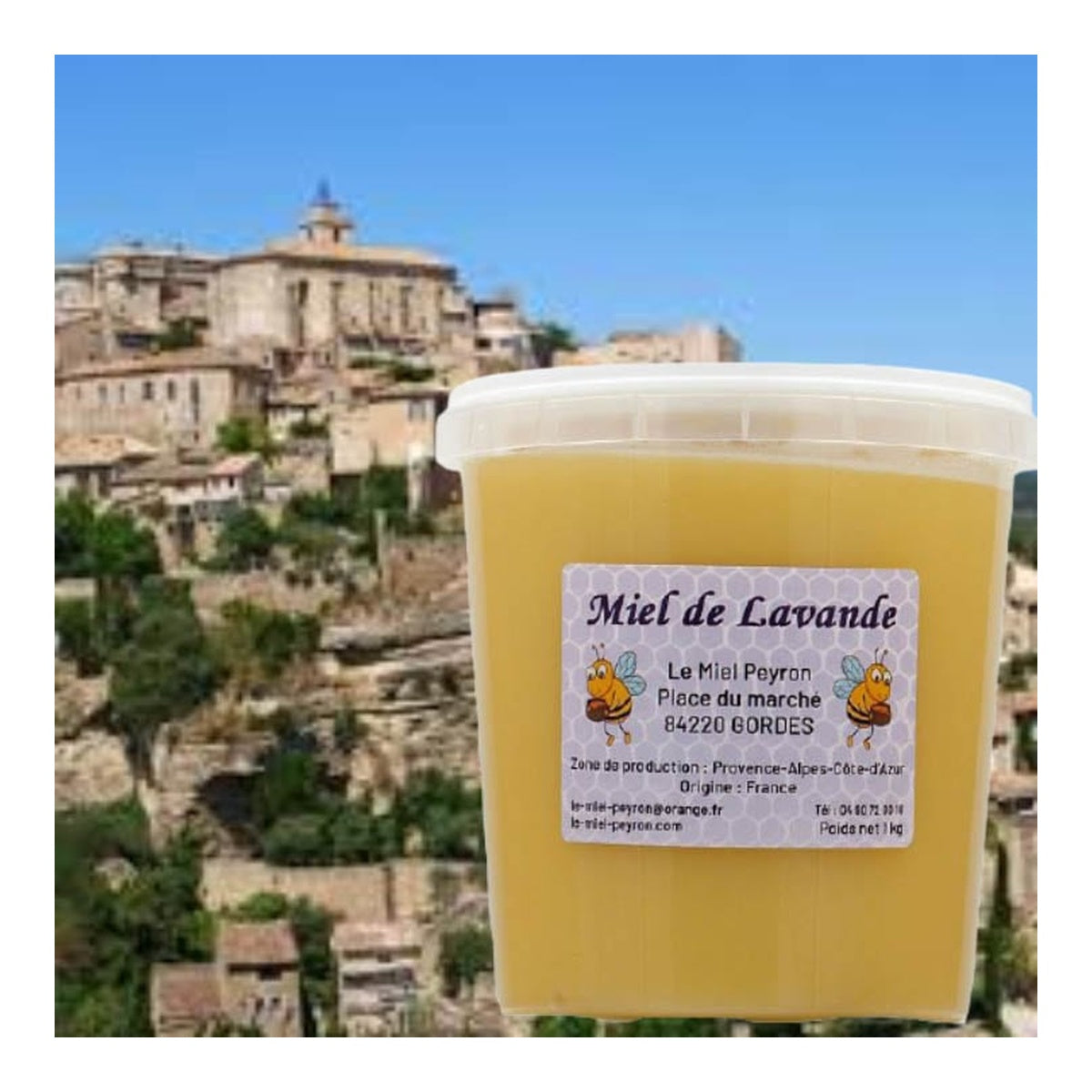 [Le Miel Peyron] Lavender Honey 1l (Provence — Gordes, France)