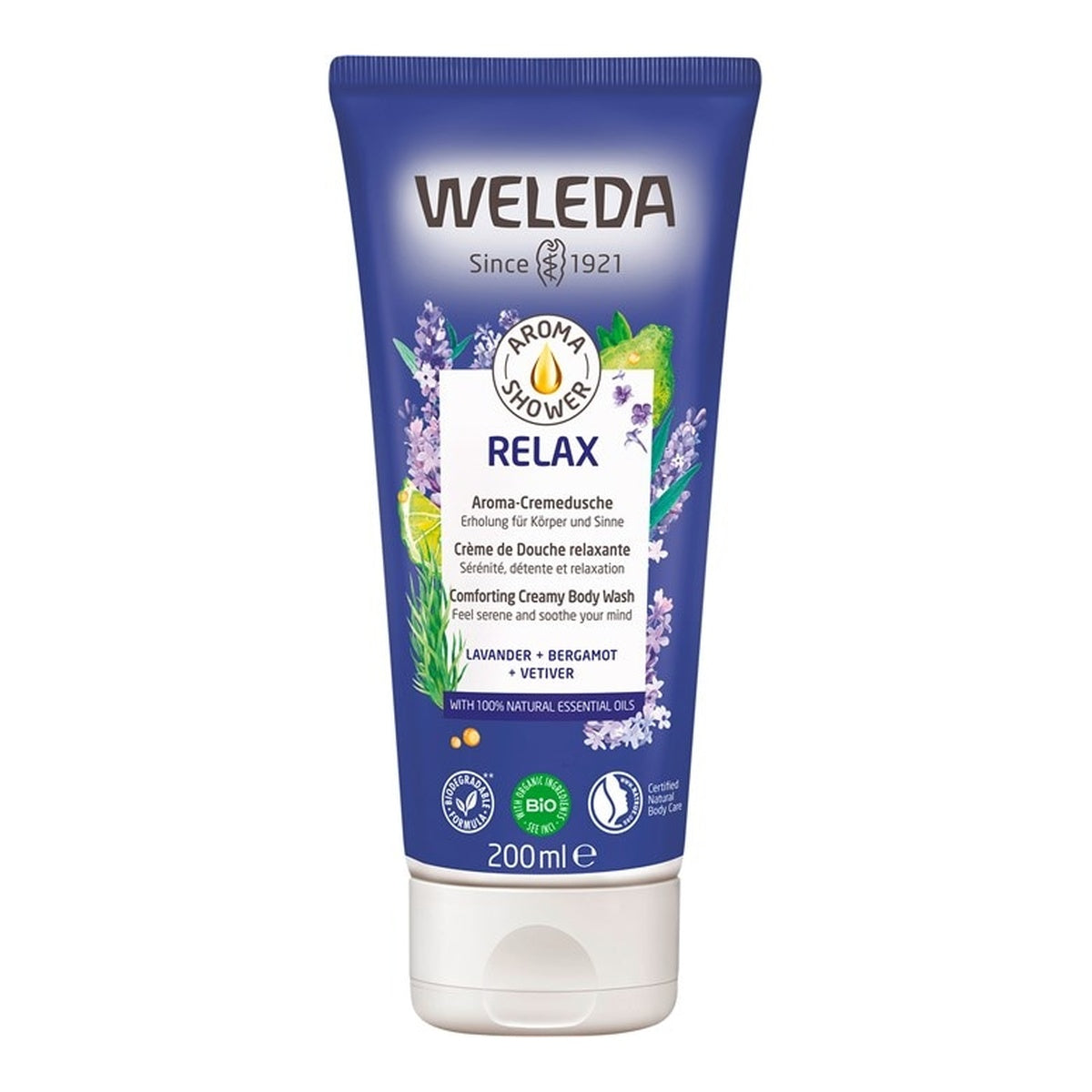 [WELEDA] Aroma Shower Gel Relax (Lavender, Bergamot & Vetiver) 200ml