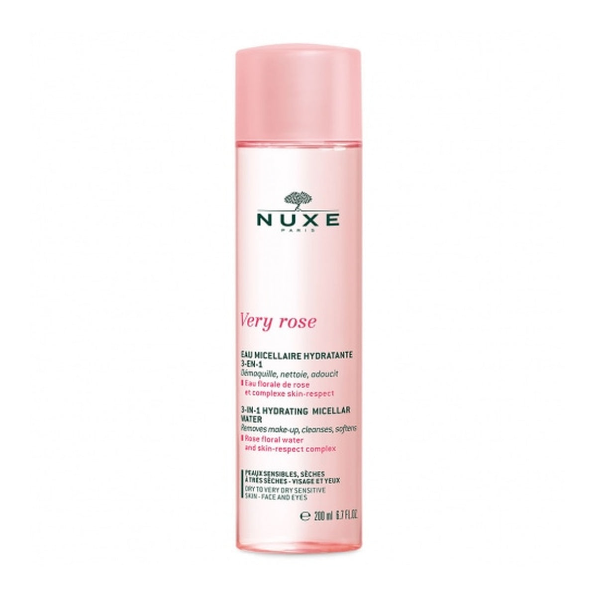 [NUXE] Very Rose Hydrating Micellar Cleansing Water 200ml (3-in-1, All Skin Types)