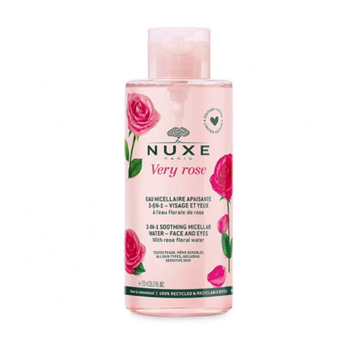 [NUXE] Very Rose 3-in-1 Soothing Micellar Cleansing Water 750ml (Limited Edition, All Skin Types)
