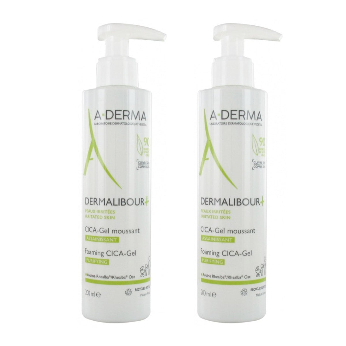 [A-DERMA] Dermalibour+ Cica Foaming Gel 200ml (2-Pack)