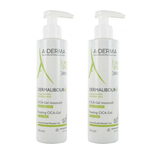 [A-DERMA] Dermalibour+ Cica Foaming Gel 200ml (2-Pack)