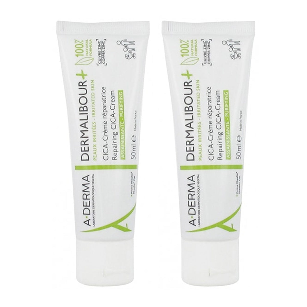 [A-DERMA] DERMALIBOUR+ CICA Soothing Repair Cream 50ml (2-Pack)
