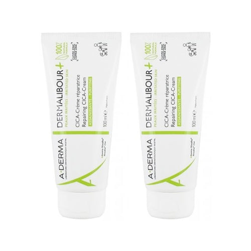 [A-DERMA] Dermalibour+ CICA Soothing Repair Cream 100ml (2-Pack)