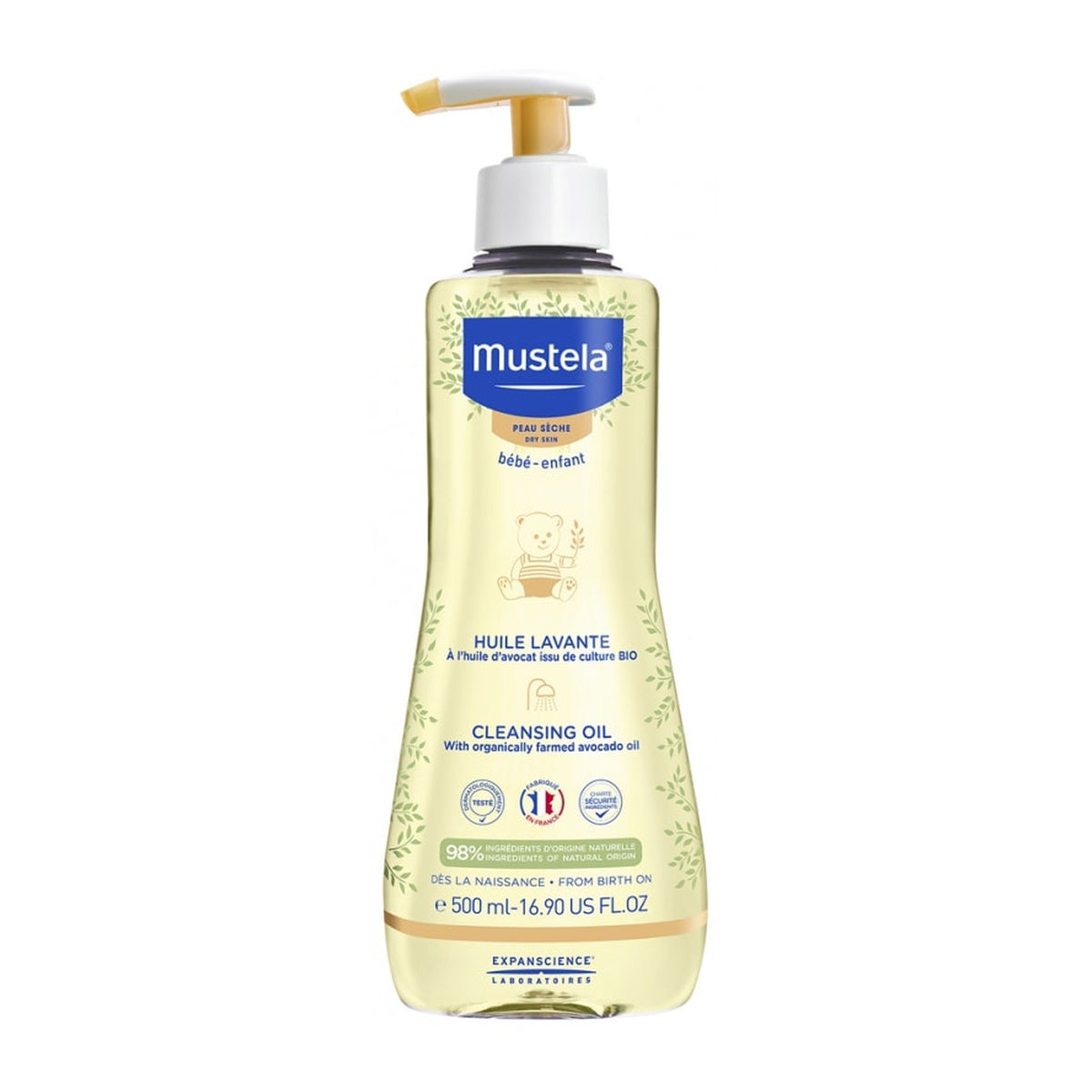 [Mustela] Baby Cleansing Oil 500ml (For Dry & Sensitive Skin)