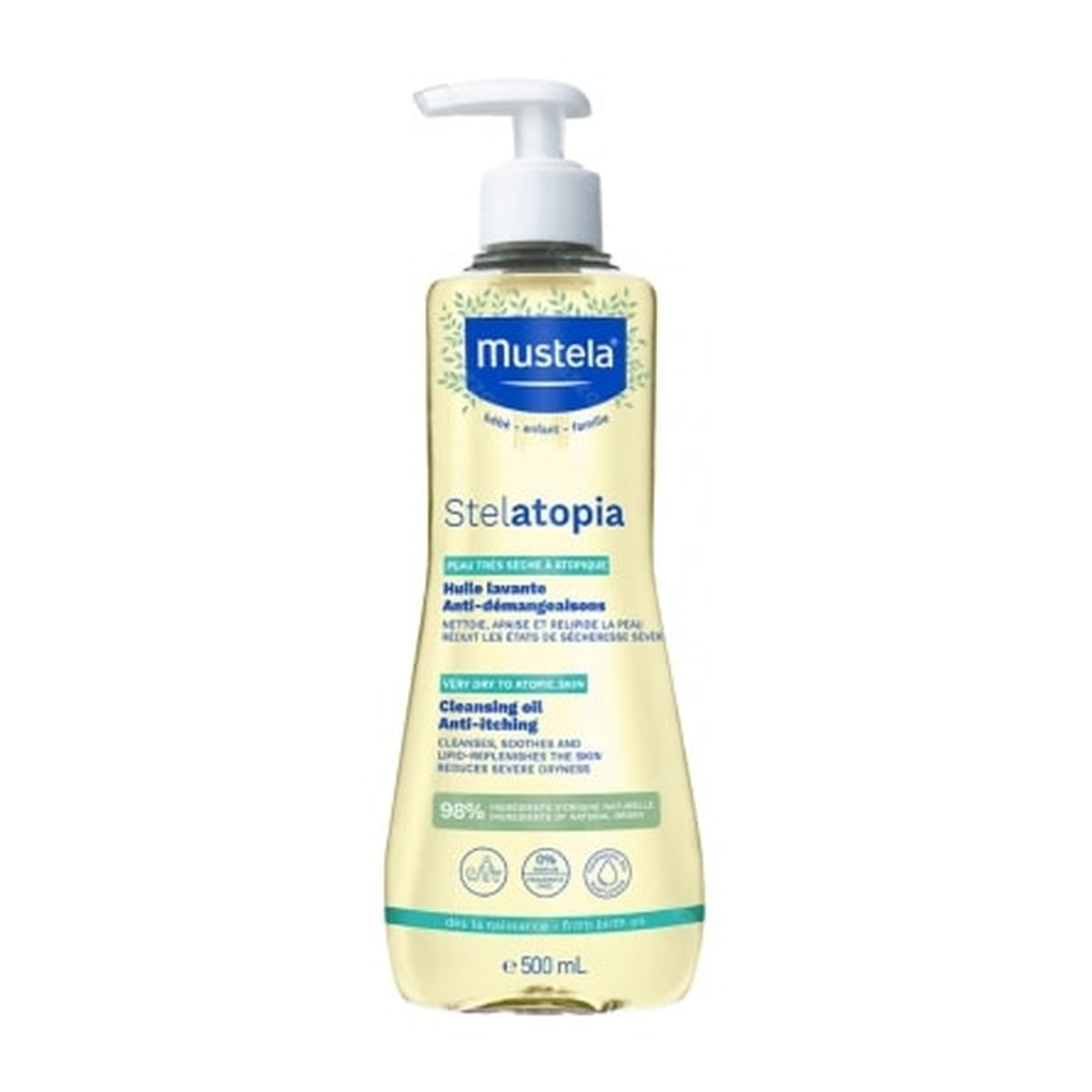 [Mustela] Stelatopia Cleansing Oil 500ml — For Newborns & Sensitive, Dry Skin