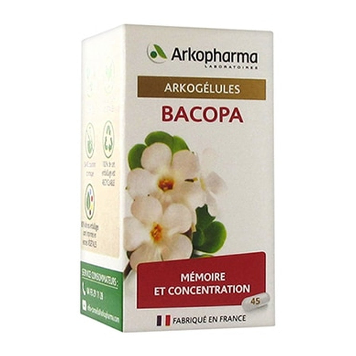 [ARKOPHARMA] Bacopa (Memory & Concentration) 45 capsules