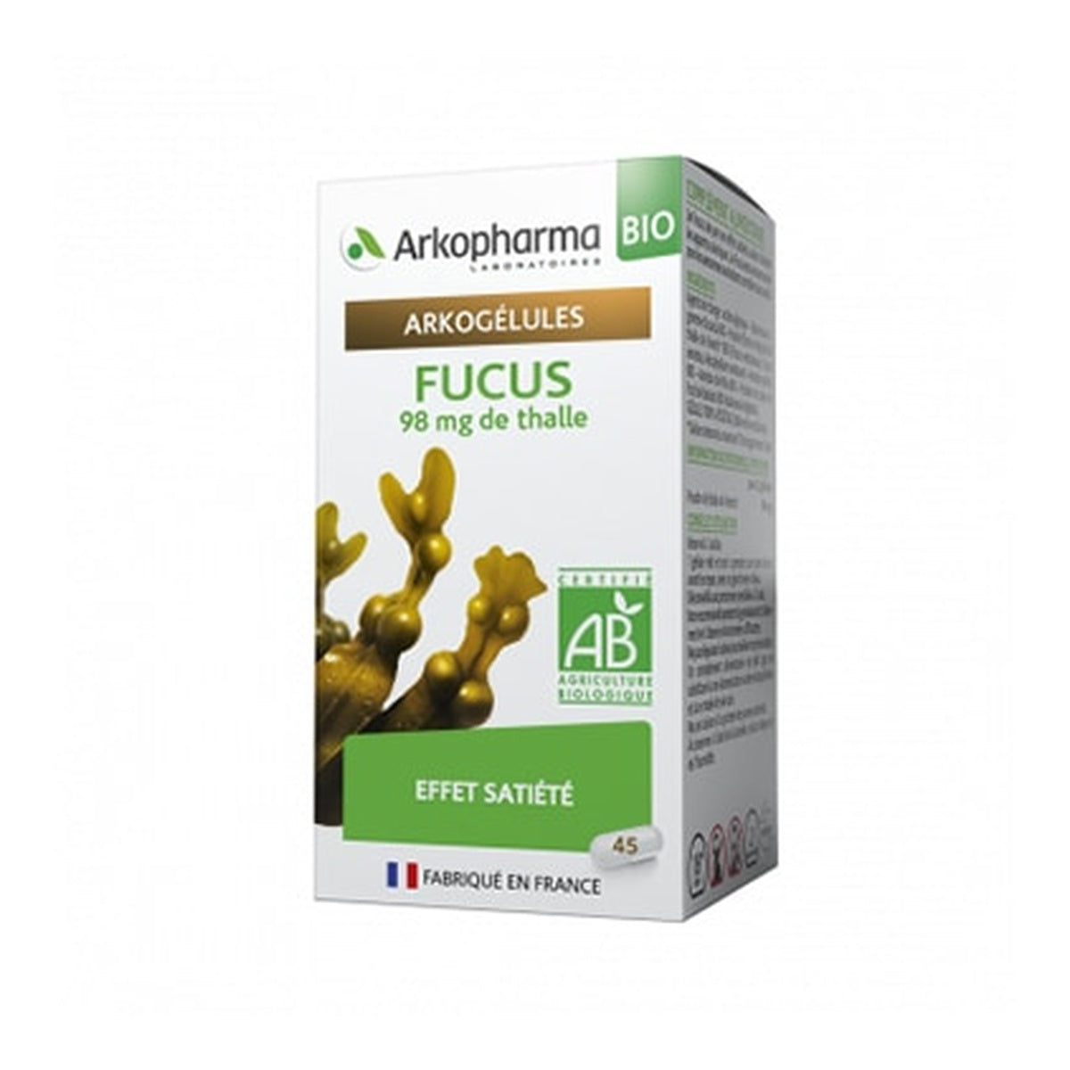 [ARKOPHARMA] Fucus Satiety Effect 45 Capsules (Promotes Weight Loss)