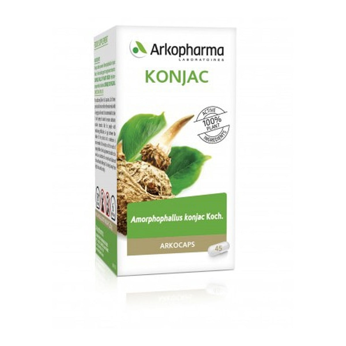 [ARKOPHARMA] Konjac Dietary Supplement — Reduces Fat & Sugar Absorption, 45 Capsules