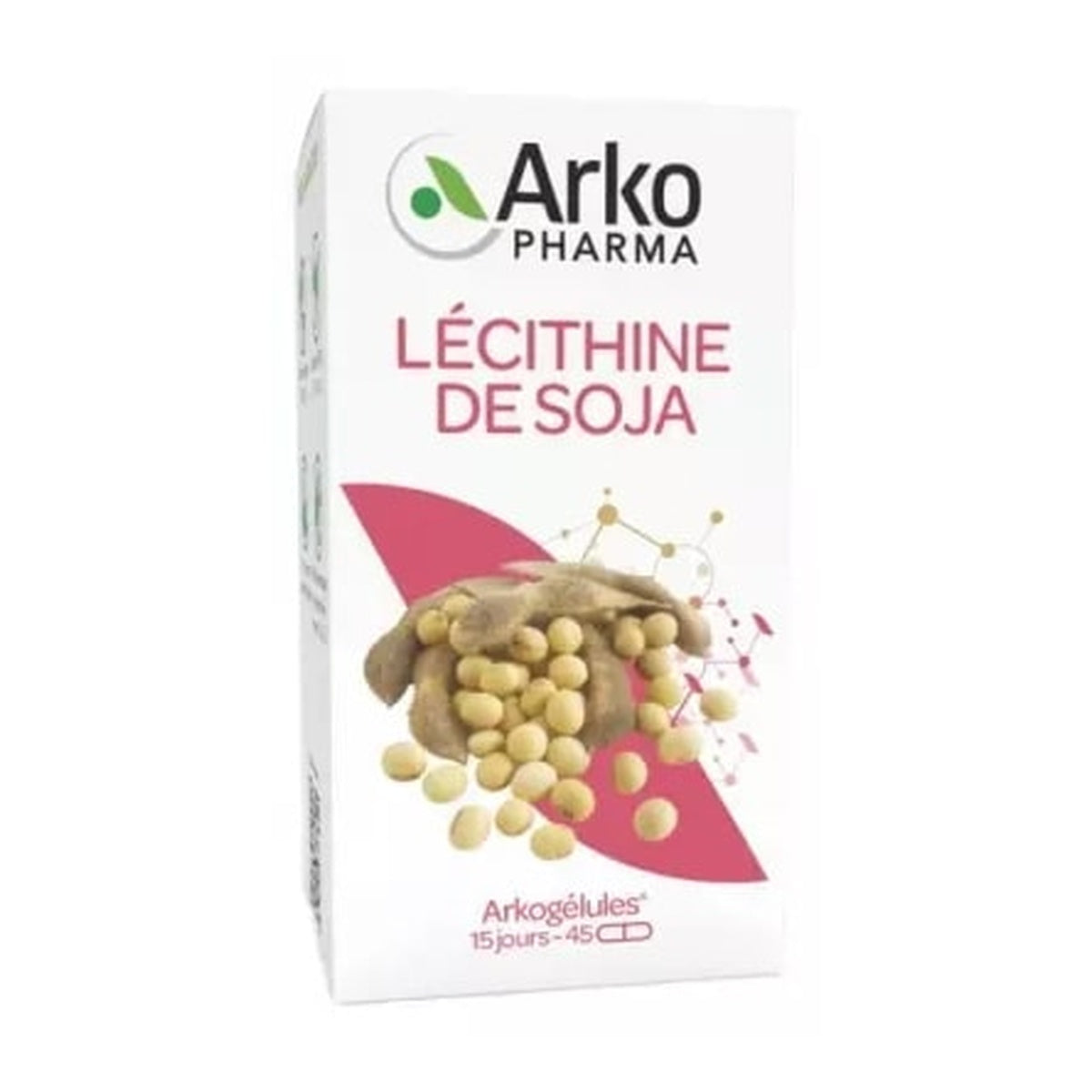 [ARKOPHARMA] Soybean Lecithin 45 capsules (Supports Cholesterol Balance & Vascular Flexibility)