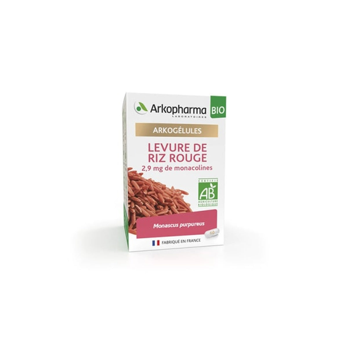 [ARKOPHARMA] Red Yeast Rice 60 capsules (Cholesterol Support)