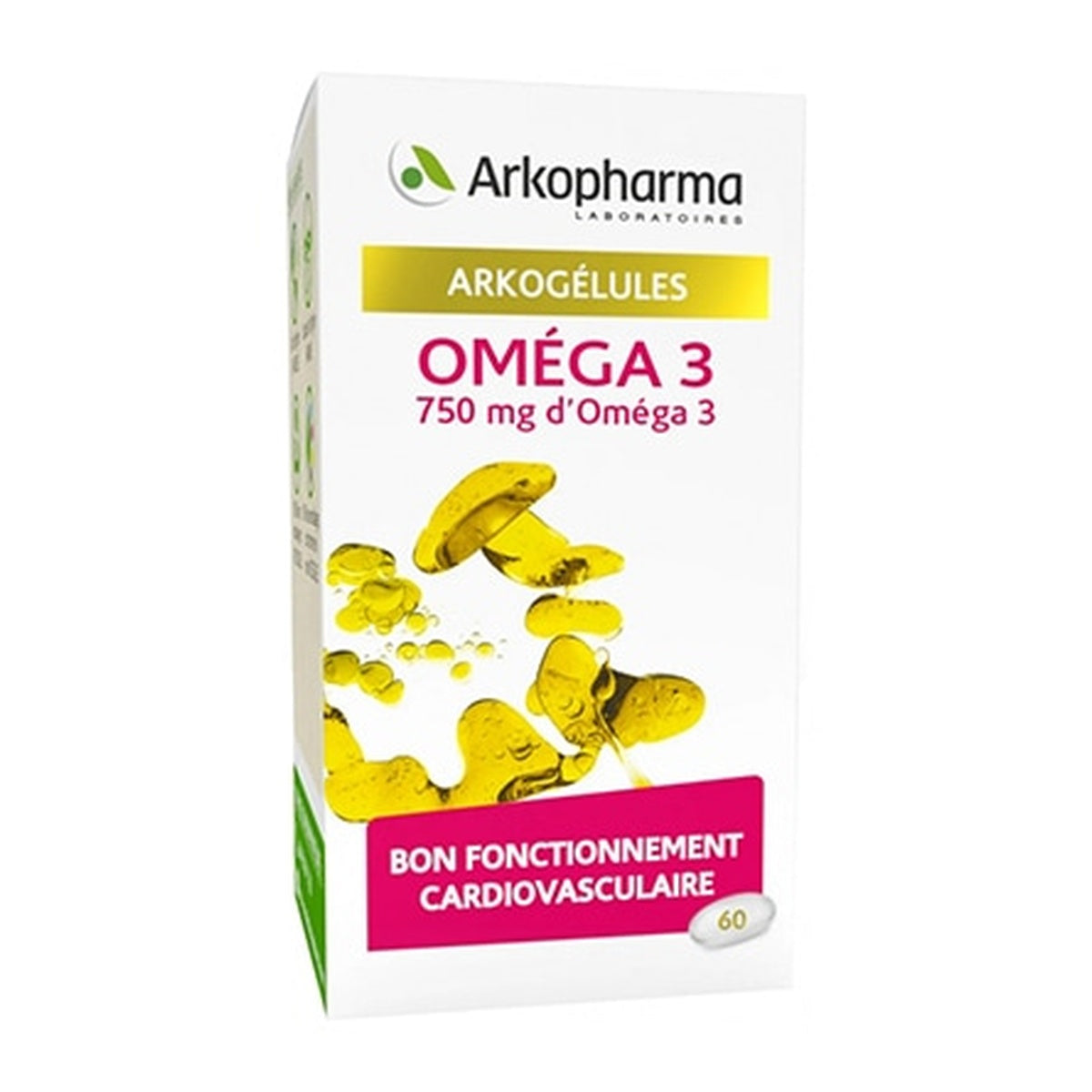 [ARKOPHARMA] Omega-3 Marine Origin 60 Capsules (EPA 400mg DHA 250mg)