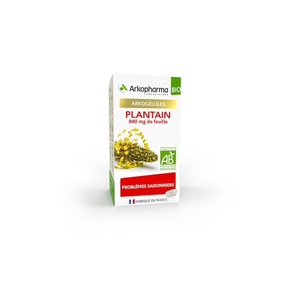 [ARKOPHARMA] Plantain (Respiratory Support) 45 Capsules