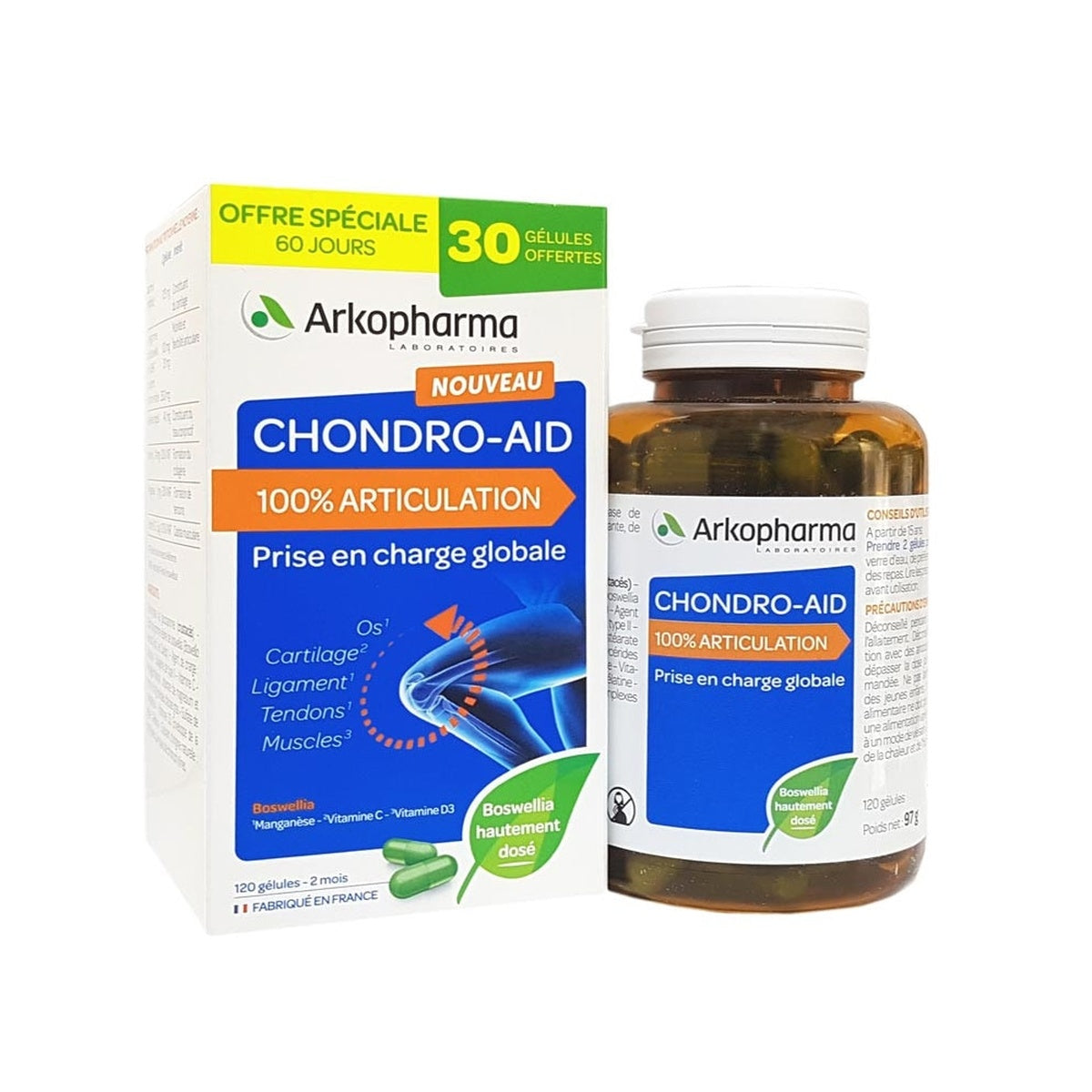 [ARKOPHARMA] Arkoflex Chondro-Aid Knee Support Capsules 90+30